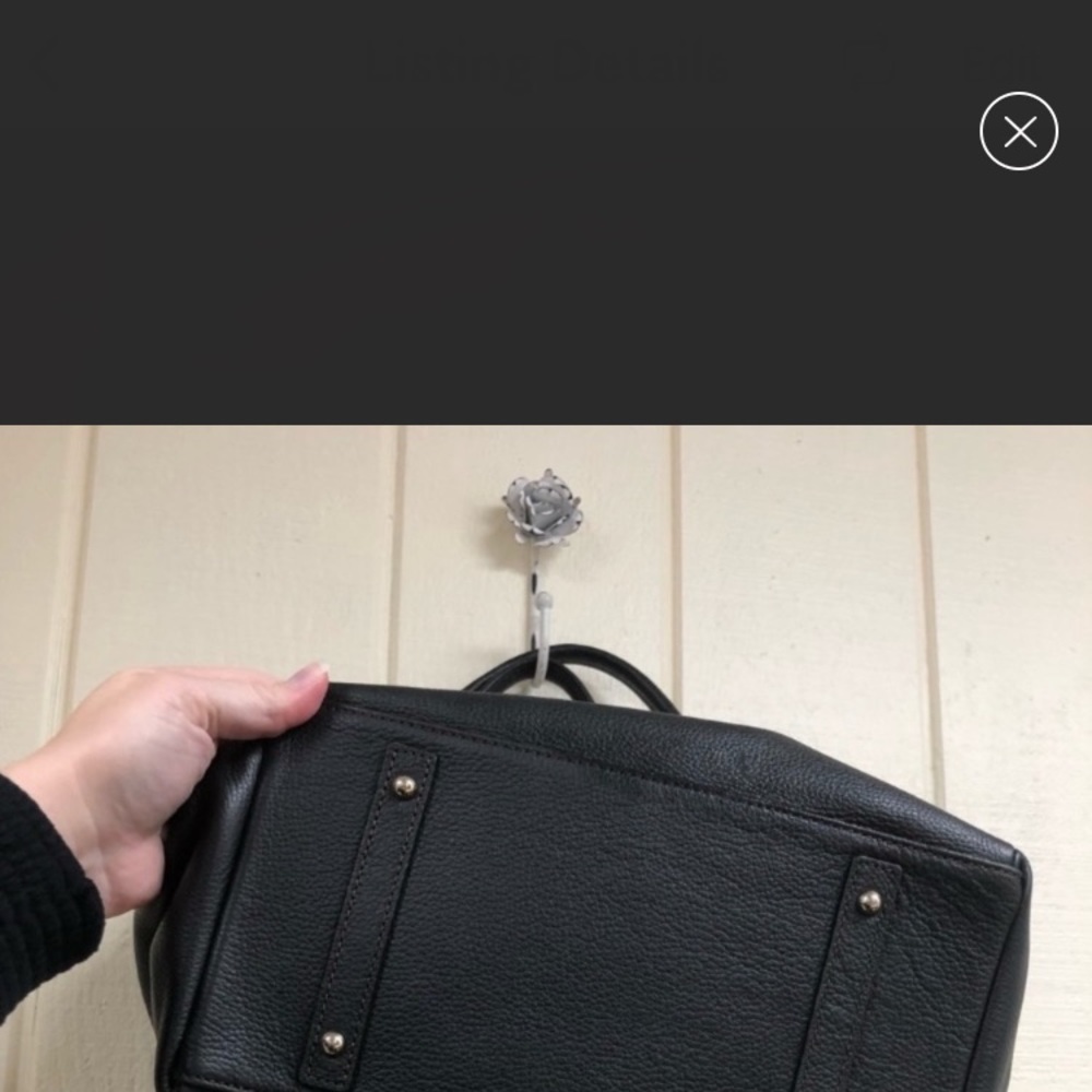 Dooney & Bourke Purse Black Leather Hobo Style - Picture 6 of 8